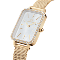 Orologio Daniel Wellington Donna PETITE&QUADRO WITH STONES IN BEZEL in Acciaio DW00100668 - DW00100668